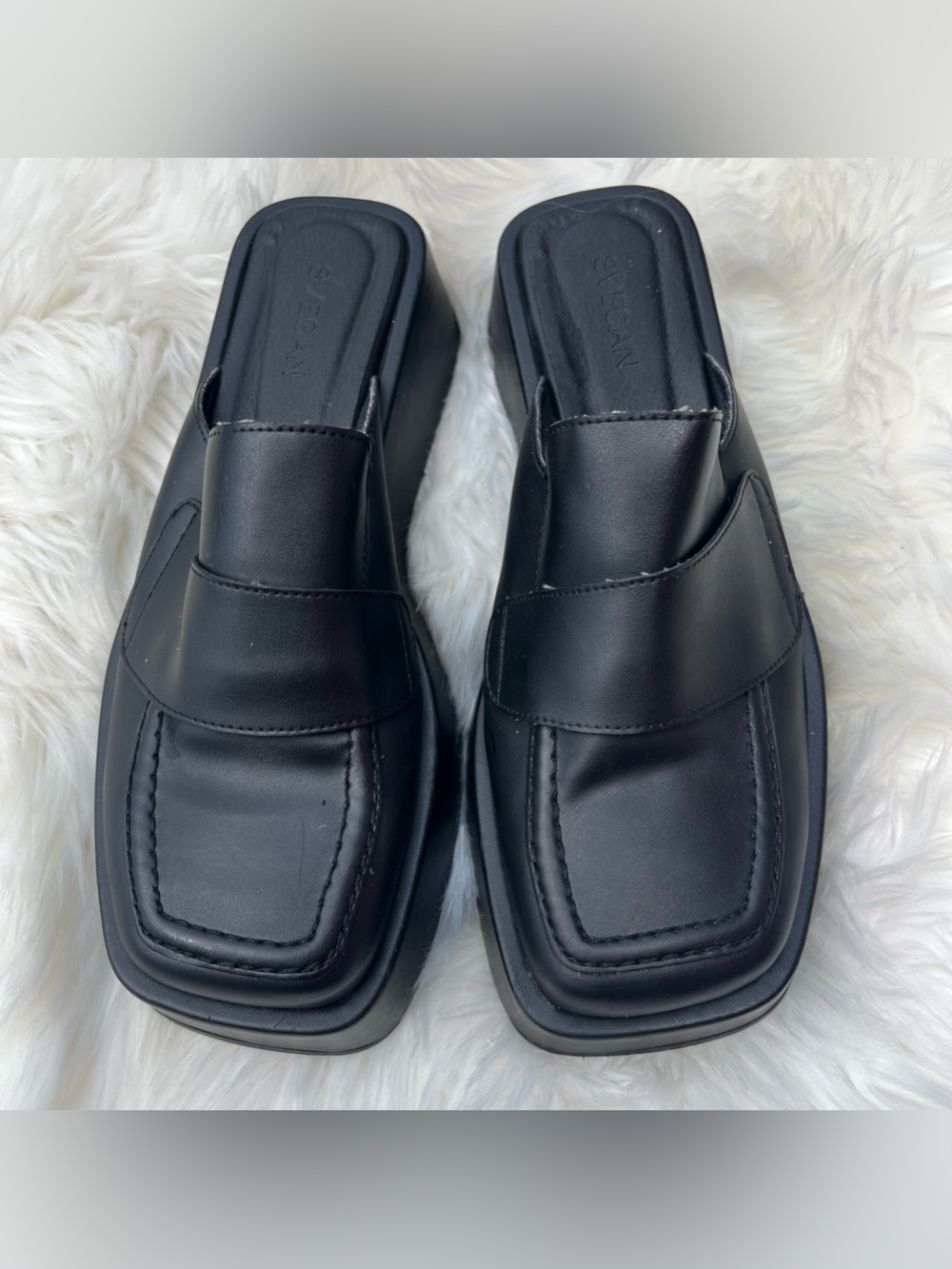Svegan Tempera Vegan Leather Mule Loafers - Picture 2 of 11